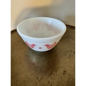 Pyrex Friendship Bird Milk Glass Mixing Bowl Flaw Faded